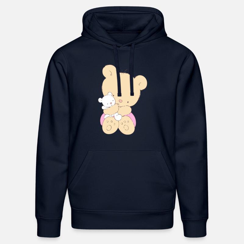 Bear hugging toy Teddy bear - Stanley/Stella Unisex Bio-Hoodie DRUMMER  - French Navy