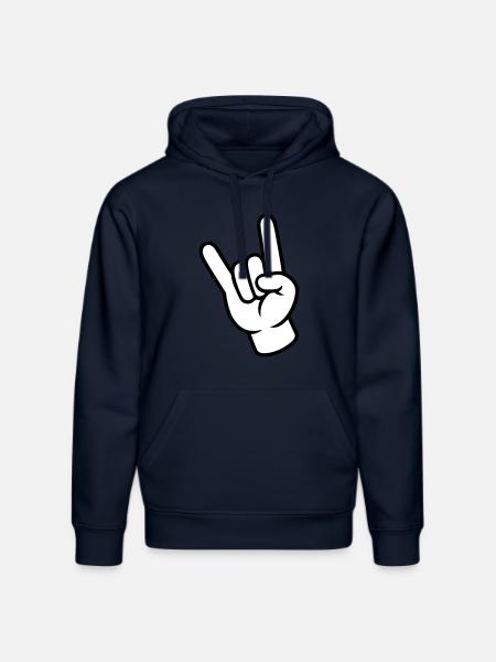 Hand Sign Party - Stanley/Stella DRUMMER Unisex Organic Hoodie - french navy