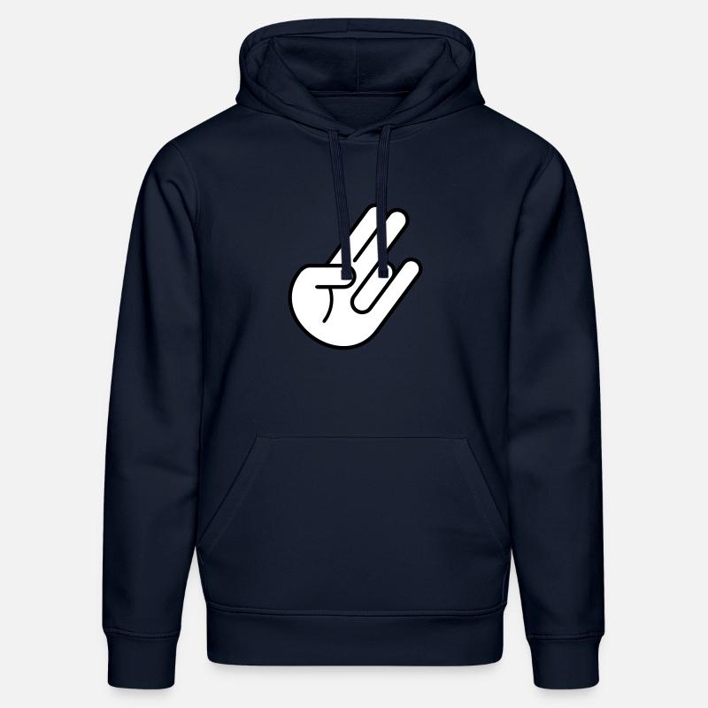 JDM main 2c - Sweat à capuche bio DRUMMER Stanley/Stella Unisexe - bleu marine