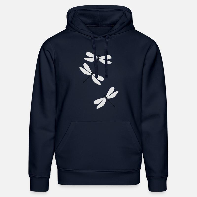 Libellules beu5 - Sweat à capuche bio DRUMMER Stanley/Stella Unisexe - bleu marine