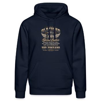 Oldtimer Baujahr 2005 Jahrgang Geburtstag Geschenk - Stanley/Stella Unisex Bio-Hoodie DRUMMER  - French Navy - Vorne - Marisol (170cm) & Nik (191cm)