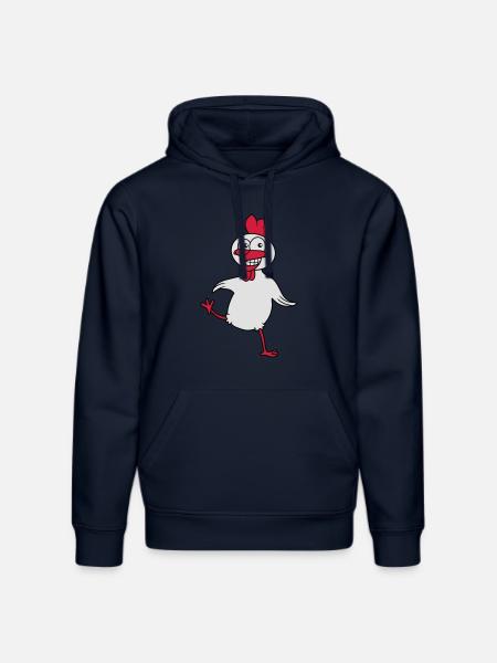 Funny Chicken - Stanley/Stella DRUMMER Unisex Organic Hoodie - french navy