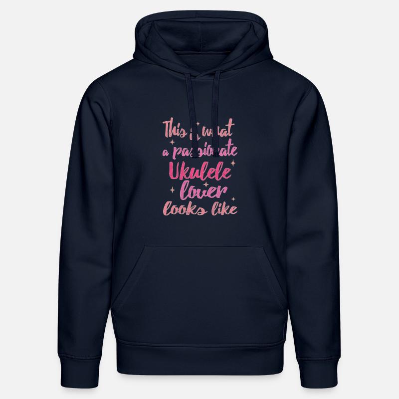 This is what a passionate Ukulele lover looks like - Stanley/Stella Unisex Bio-Hoodie DRUMMER  - French Navy