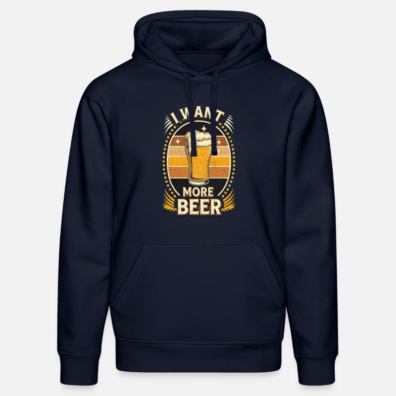 je veux plus de biere - Sweat à capuche bio DRUMMER Stanley/Stella Unisexe - bleu marine