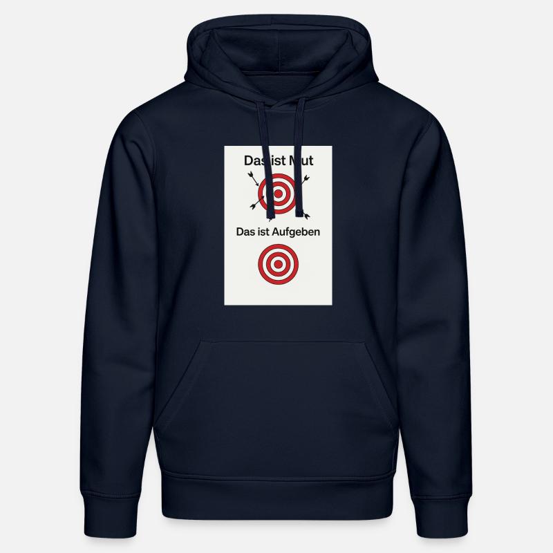 Le courage d’essayer - Sweat à capuche bio DRUMMER Stanley/Stella Unisexe - bleu marine