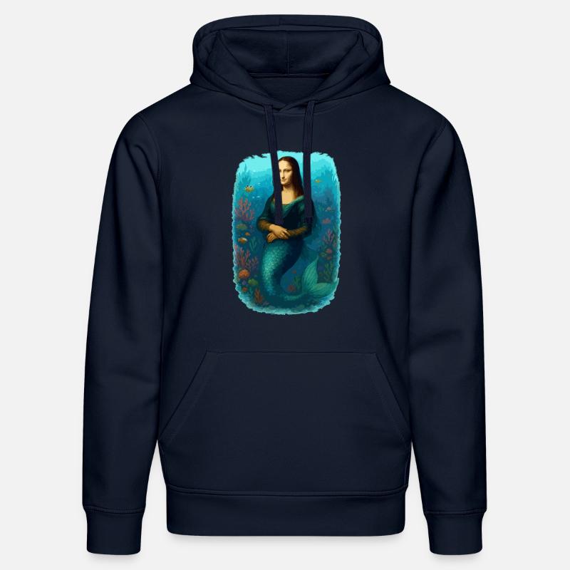 Sirène Mona Lisa - Sweat à capuche bio DRUMMER Stanley/Stella Unisexe - bleu marine