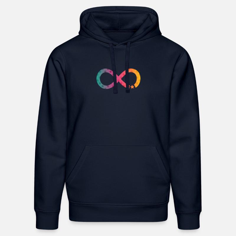 Arcobaleno di Infinity Star - Felpa con cappuccio ecologica unisex DRUMMER di Stanley/Stella - blu navy
