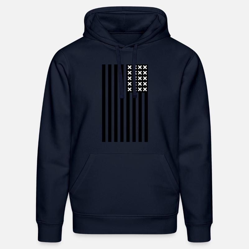 Drapeau de l'Amérique - Sweat à capuche bio DRUMMER Stanley/Stella Unisexe - bleu marine