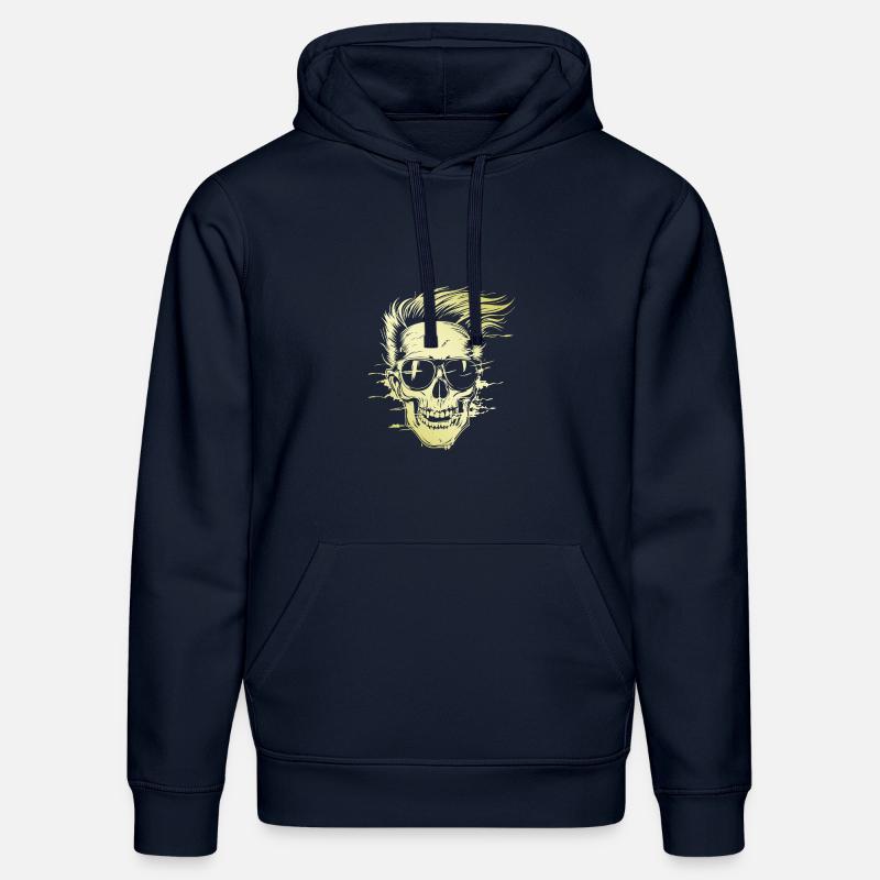 Punker Skull Party - Sweat à capuche bio DRUMMER Stanley/Stella Unisexe - bleu marine