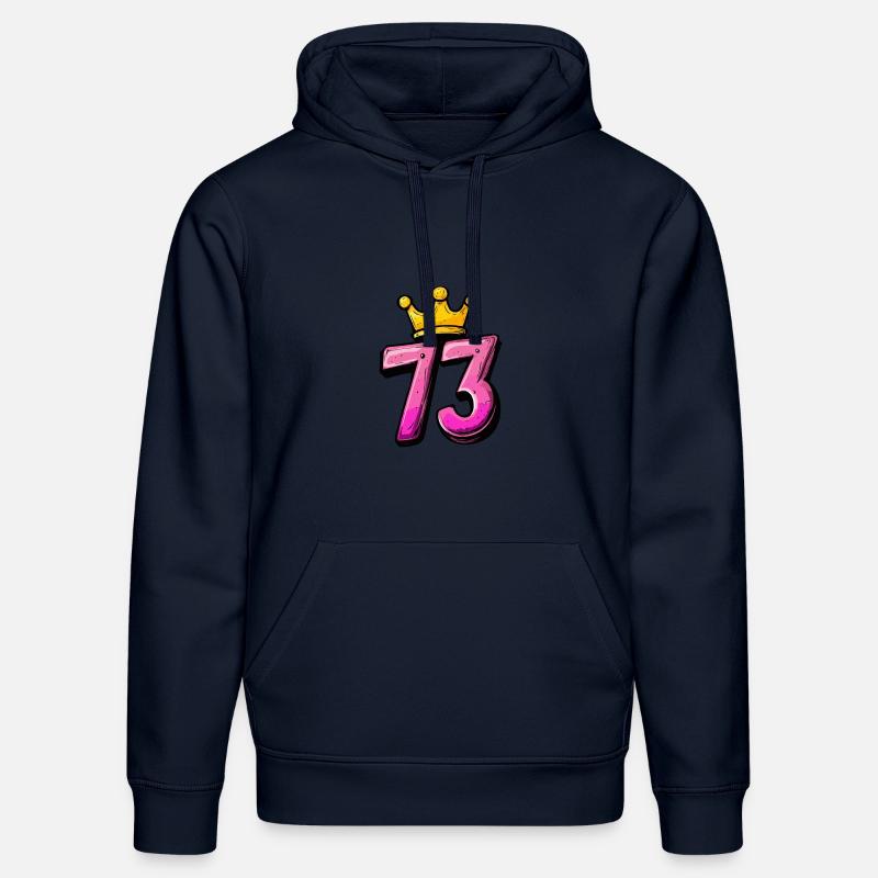 73 Numéro Jersey Couronne - Sweat à capuche bio DRUMMER Stanley/Stella Unisexe - bleu marine