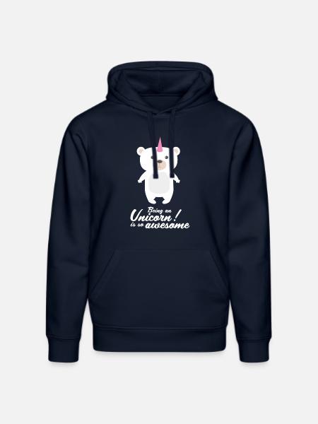 Einhorn! Bär! - Stanley/Stella Unisex Bio-Hoodie DRUMMER  - French Navy