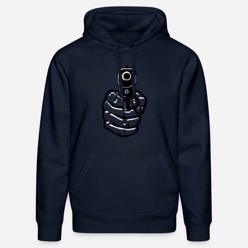 Armes pistolet - Sweat à capuche bio DRUMMER Stanley/Stella Unisexe - bleu marine