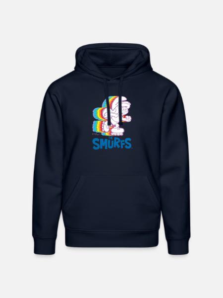 Schtroumpfs Design Avec Schtroumpfette En Patins - Sweat à capuche bio DRUMMER Stanley/Stella Unisexe - bleu marine