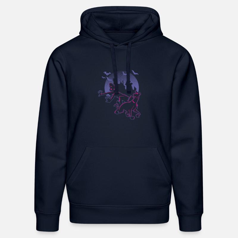 Scooby-Doo mysteeri-Halloween Scoobyn ja Shaggyn kanssa - Stanley/Stella DRUMMER unisex luomuhuppari - laivastonsininen