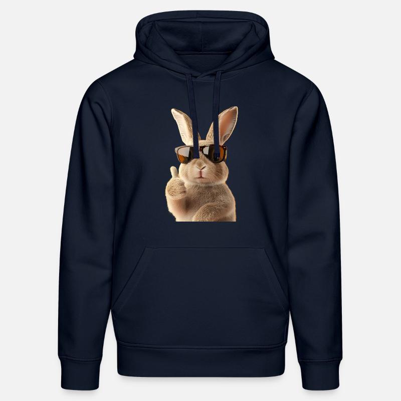 Lapin de Pâques mignon - Sweat à capuche bio DRUMMER Stanley/Stella Unisexe - bleu marine
