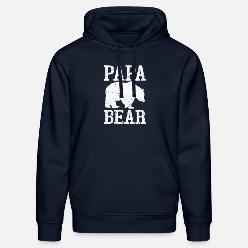 Papa Ours - Sweat à capuche bio DRUMMER Stanley/Stella Unisexe - bleu marine
