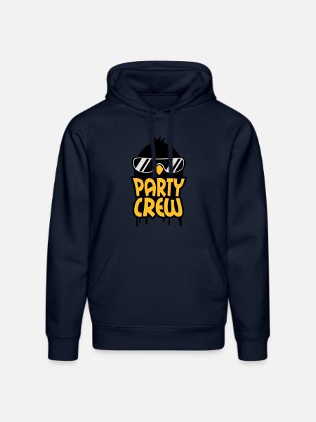 Cool Party Crew Penguin - Stanley/Stella DRUMMER Unisex Organic Hoodie - french navy