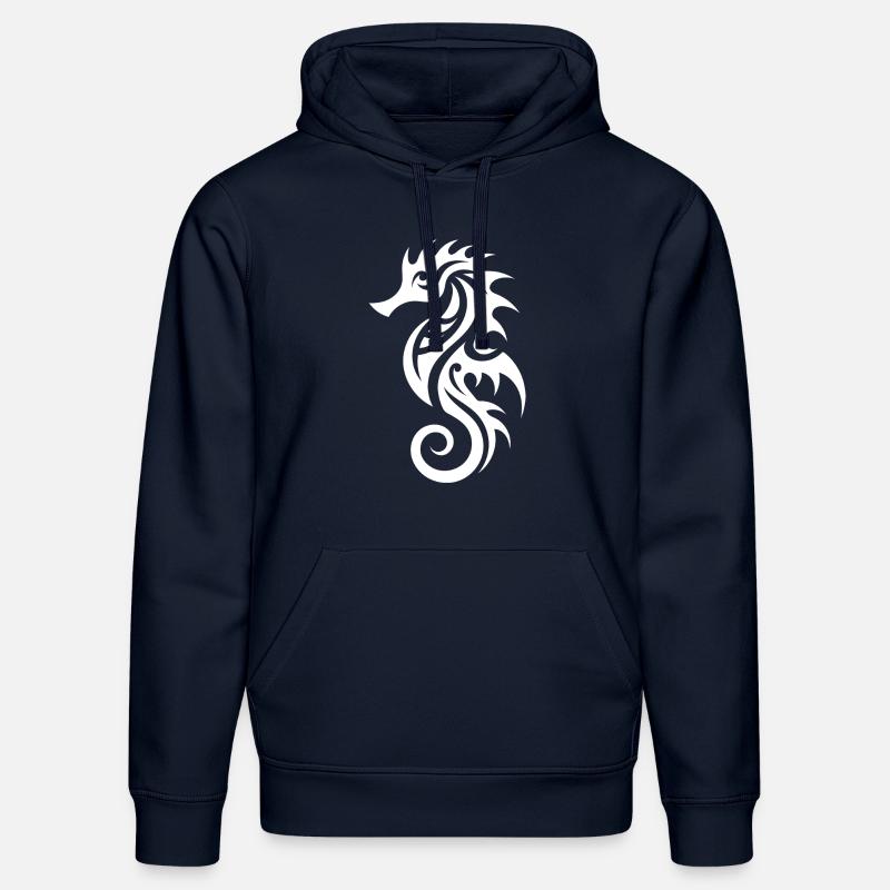 Déguisement d’hippocampe de tatouage - Sweat à capuche bio DRUMMER Stanley/Stella Unisexe - bleu marine