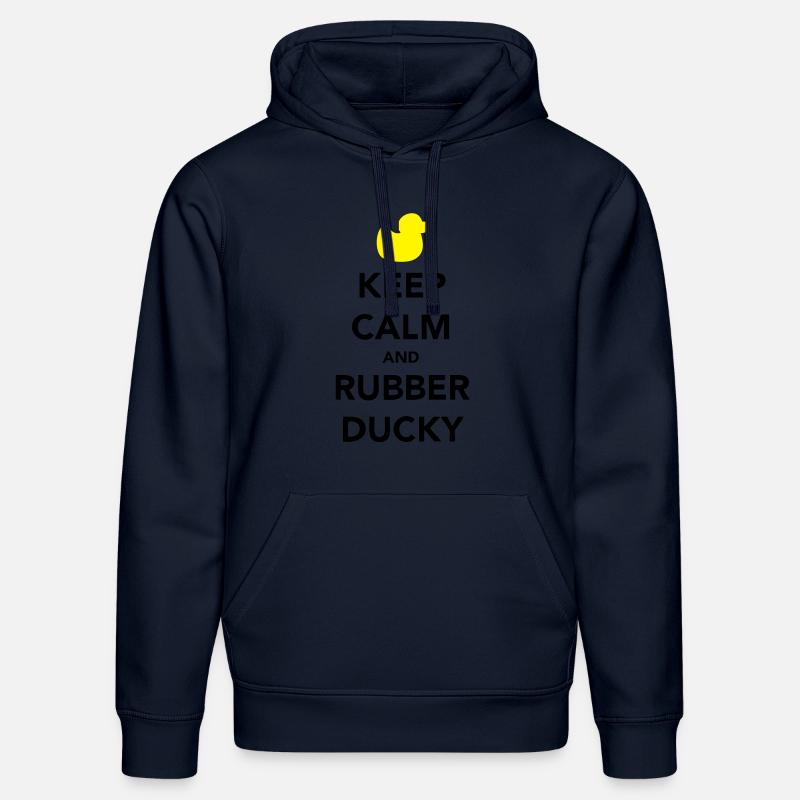 Keep Calm and Rubber Ducky - Sweat à capuche bio DRUMMER Stanley/Stella Unisexe - bleu marine