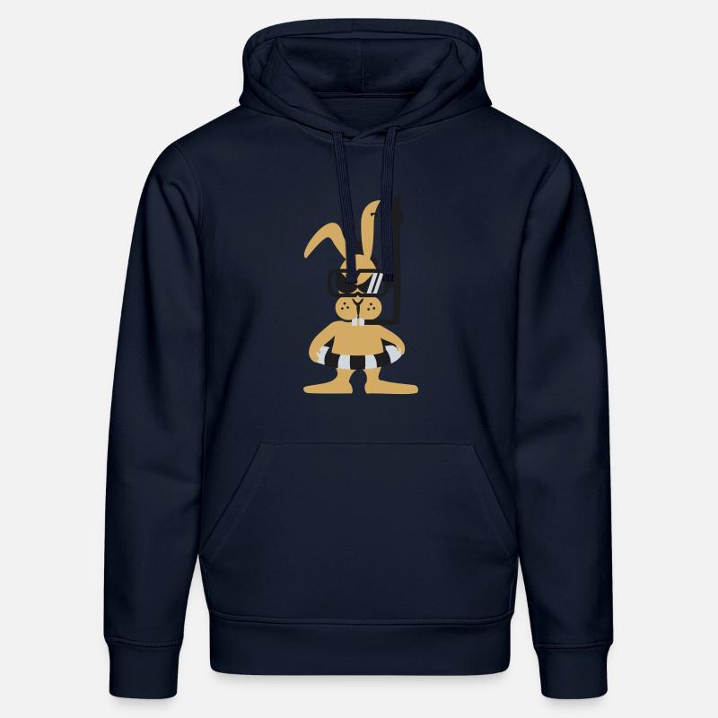 Diver bunny (3c) - Sweat à capuche bio DRUMMER Stanley/Stella Unisexe - bleu marine