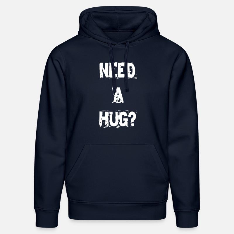 Need a Hug ? - Sweat à capuche bio DRUMMER Stanley/Stella Unisexe - bleu marine