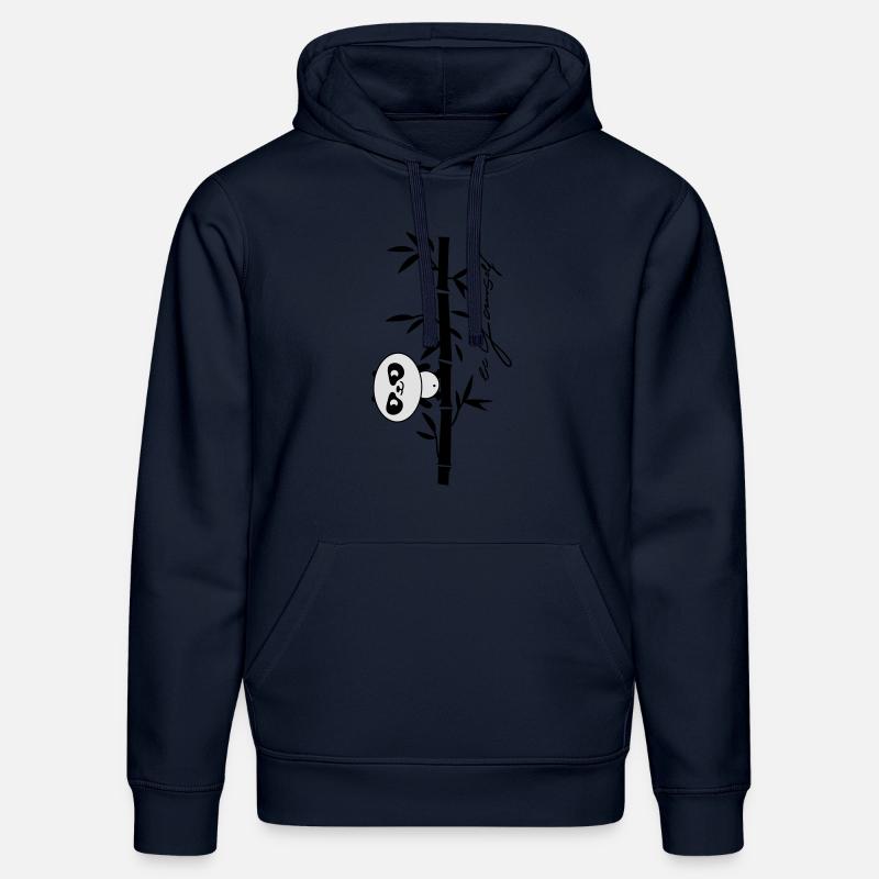 be yourself (panda) - Sweat à capuche bio DRUMMER Stanley/Stella Unisexe - bleu marine