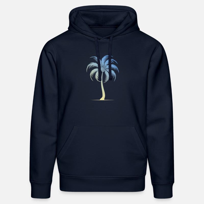 Vacances Palm Tree - Sweat à capuche bio DRUMMER Stanley/Stella Unisexe - bleu marine
