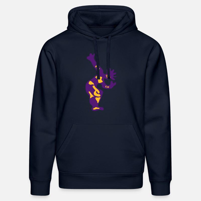 danse africaine silhouette dance1 - Sweat à capuche bio DRUMMER Stanley/Stella Unisexe - bleu marine