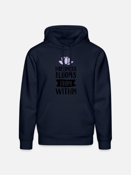Happiness Blooms From Within - Stanley/Stella DRUMMER Unisex Organic Hoodie - french navy
