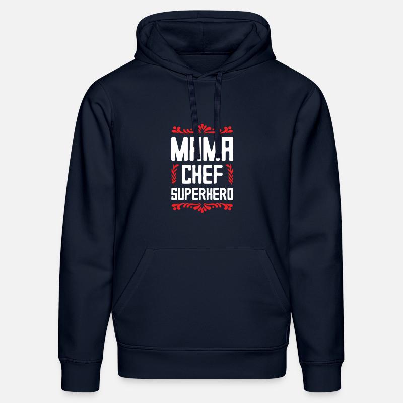 Mama Chef Superheld Mutter - Stanley/Stella Unisex Bio-Hoodie DRUMMER  - French Navy