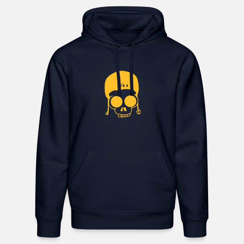 biker skull - Sweat à capuche bio DRUMMER Stanley/Stella Unisexe - bleu marine