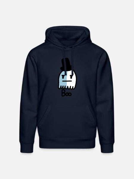 cute ghost - Stanley/Stella DRUMMER Unisex Organic Hoodie - french navy
