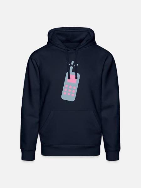 phone cellphone cell phone landline - Stanley/Stella DRUMMER Unisex Organic Hoodie - french navy