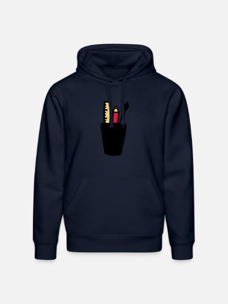 Pen - Brush - Ruler - Stanley/Stella DRUMMER Unisex Organic Hoodie - french navy