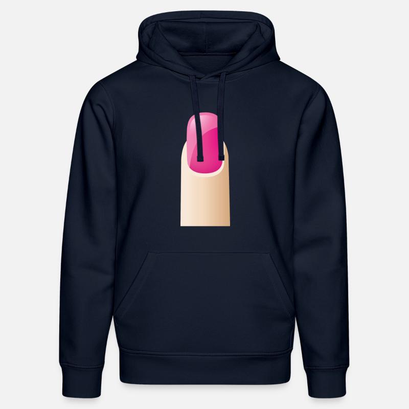 Smiley Fingernail - Sweat à capuche bio DRUMMER Stanley/Stella Unisexe - bleu marine