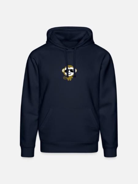 monkey_suglasses - Stanley/Stella DRUMMER Unisex Organic Hoodie - french navy