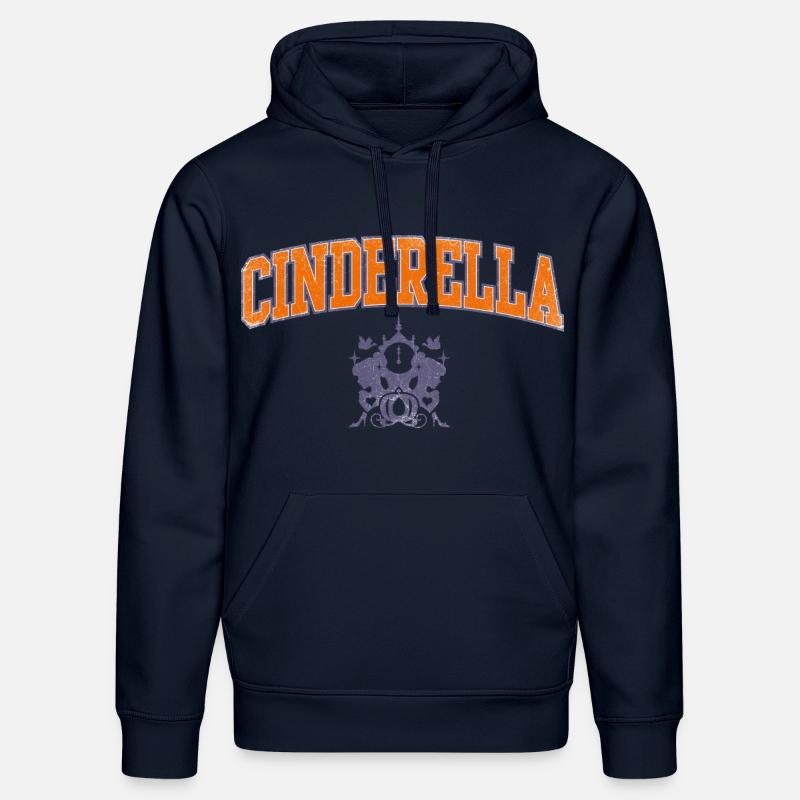 Lettrage Cendrillon avec emblème - Sweat à capuche bio DRUMMER Stanley/Stella Unisexe - bleu marine