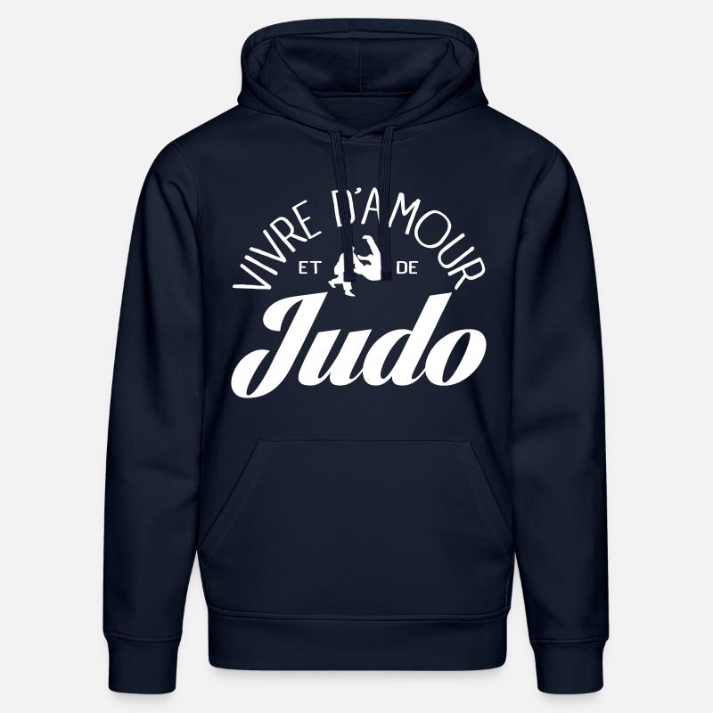 Vivre D'amour et de Judo - Sweat à capuche bio DRUMMER Stanley/Stella Unisexe - bleu marine
