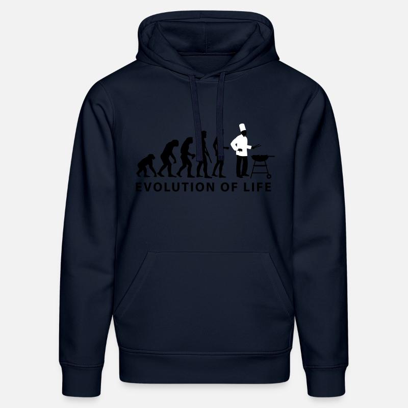 evolution_grill_e_2c - Sweat à capuche bio DRUMMER Stanley/Stella Unisexe - bleu marine