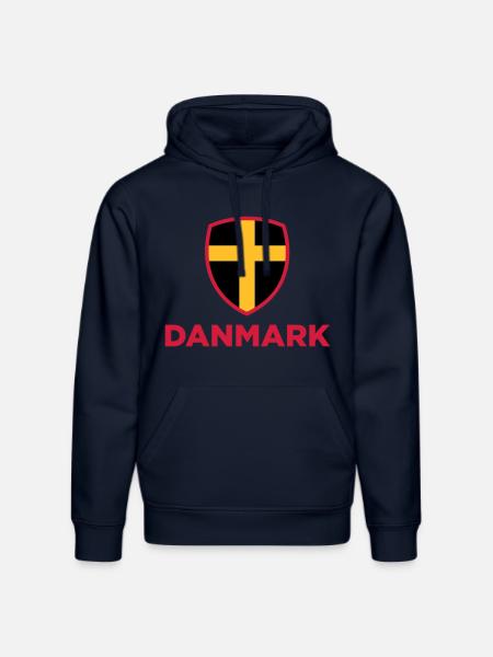 National flag of Denmark - Stanley/Stella DRUMMER Unisex Organic Hoodie - french navy