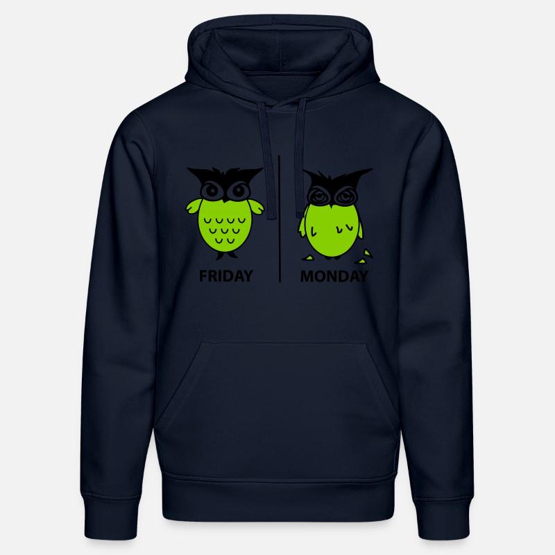 friday and monday - Sweat à capuche bio DRUMMER Stanley/Stella Unisexe - bleu marine
