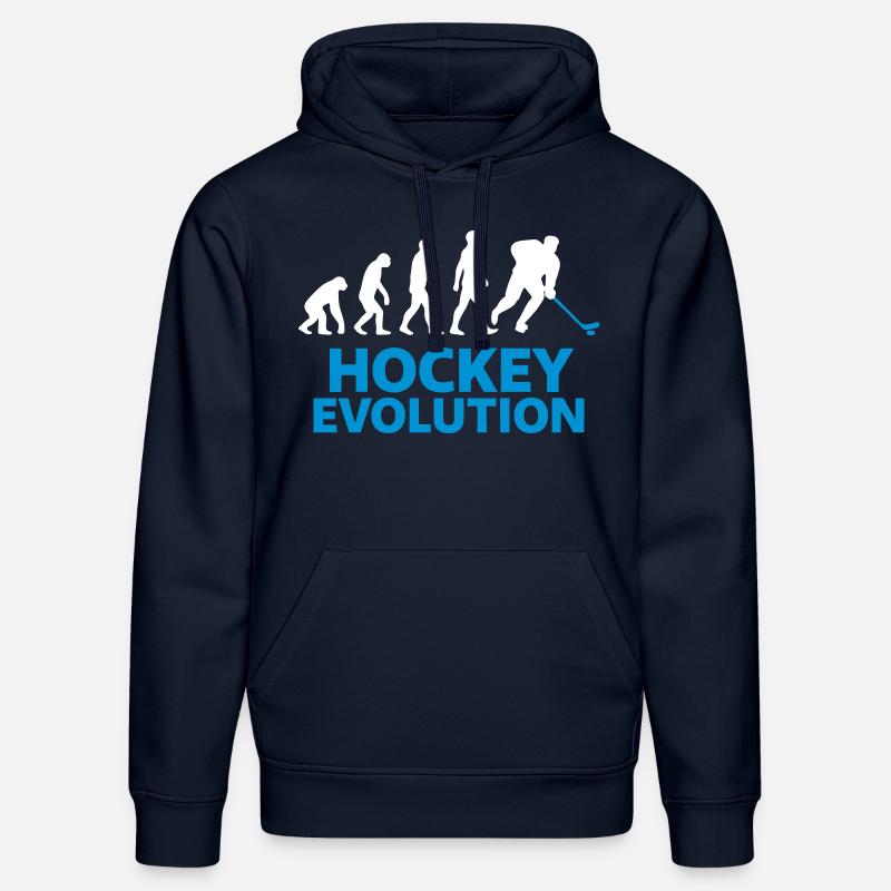 Hockey Evolution Joueur Cadeau Cool - Sweat à capuche bio DRUMMER Stanley/Stella Unisexe - bleu marine