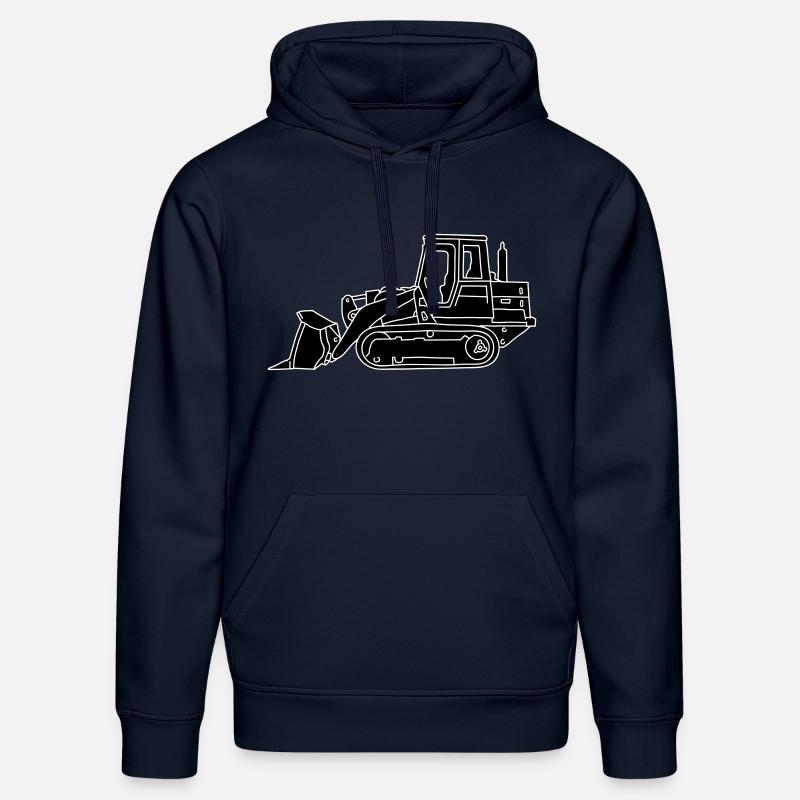 Bulldozer bouteur 2 - Sweat à capuche bio DRUMMER Stanley/Stella Unisexe - bleu marine