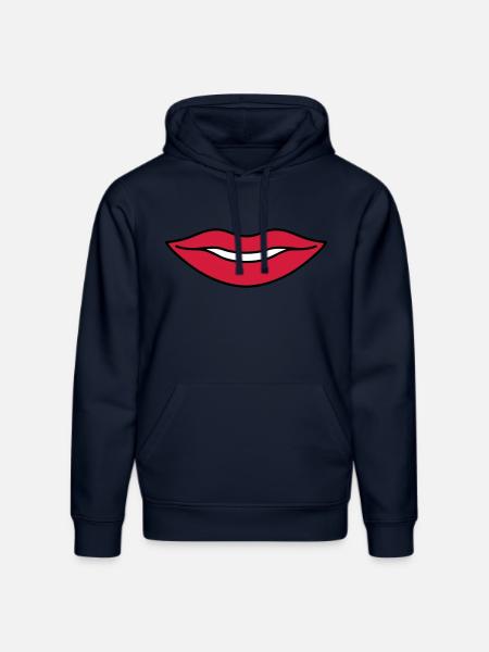 Red mouth - Stanley/Stella DRUMMER Unisex Organic Hoodie - french navy