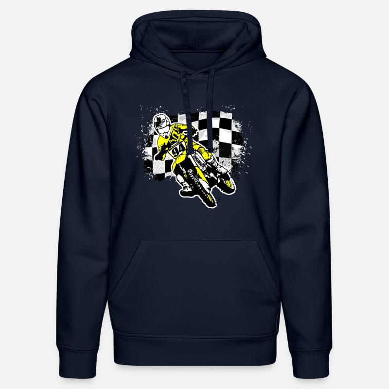 MotoCross - Sweat à capuche bio DRUMMER Stanley/Stella Unisexe - bleu marine