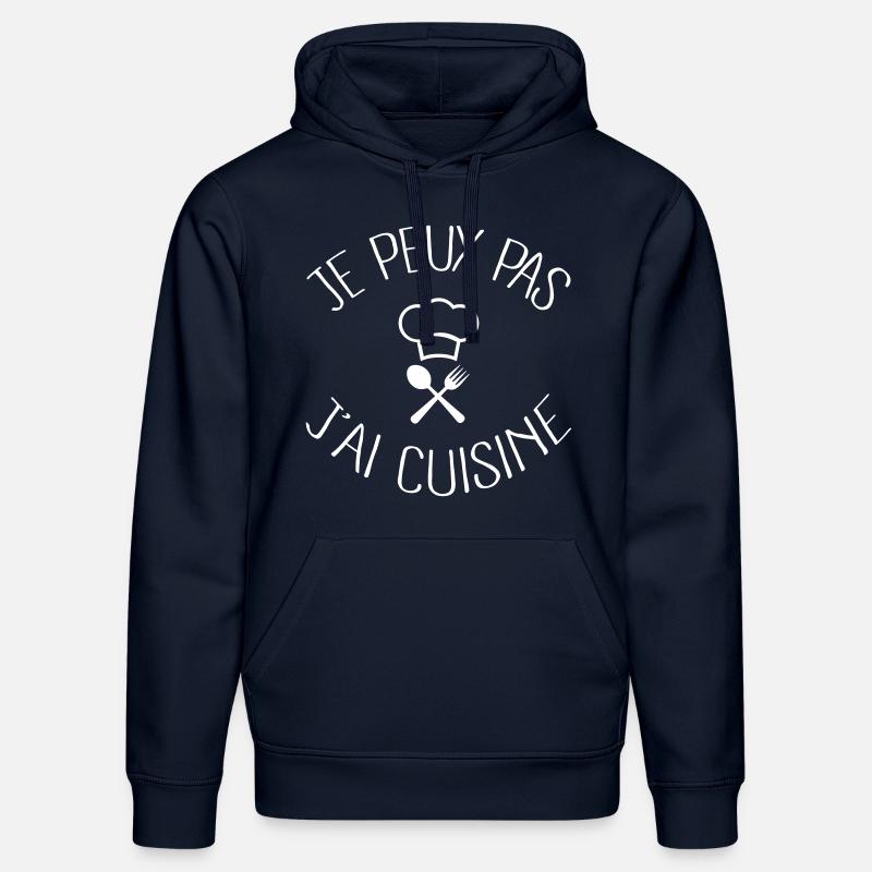 Je peux pas j'ai Cuisine - Sweat à capuche bio DRUMMER Stanley/Stella Unisexe - bleu marine
