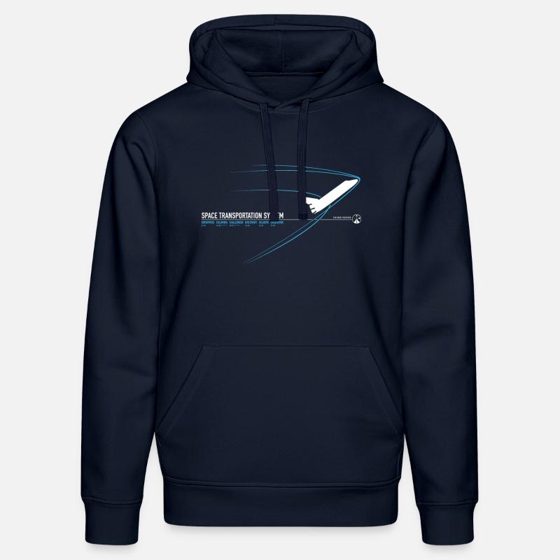 Space Shuttle (blauer Druck) - Stanley/Stella Unisex Bio-Hoodie DRUMMER - French Navy