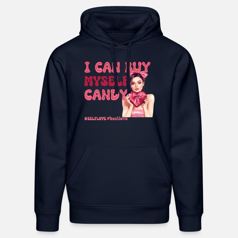 Saint-Valentin Amour de soi - Sweat à capuche bio DRUMMER Stanley/Stella Unisexe - bleu marine