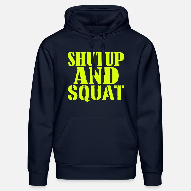 Shut up and SQUAT - Sweat à capuche bio DRUMMER Stanley/Stella Unisexe - bleu marine