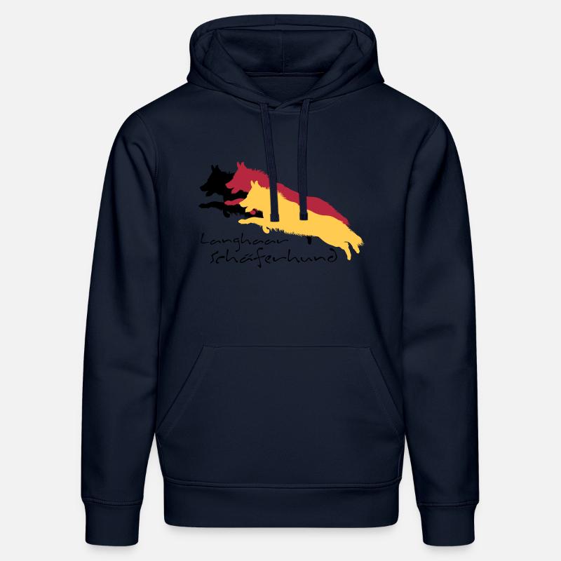 Langhaar schäferhund - Stanley/Stella Unisex Bio-Hoodie DRUMMER  - French Navy